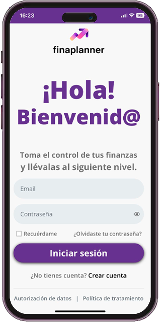 Pantalla de la app Finaplanner